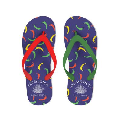 China V strap full color printed  Women Flip flops  thongs slipers manufacturers for sale