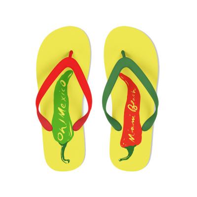 China V strap full color printed  Women Flip flops  thongs slipers manufacturers for sale