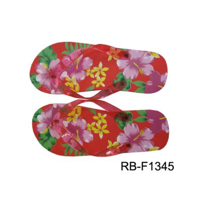 China V strap full color printed  Women Flip flops  thongs slipers manufacturers for sale