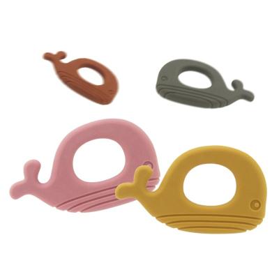 China Toy New Style Amazon Factory OEM/ODM BPA Free Soft Whale Baby Teether Teethers Silicone Toys for sale