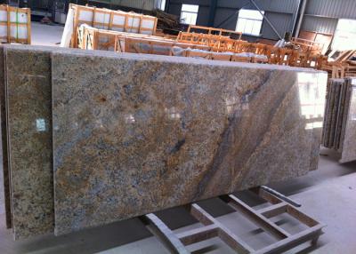 China Brazilian Golden Vein Granite Island Top Flat Surfacce With Polished Edges for sale