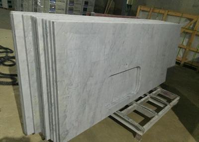 China Furo de pedra de mármore branco do dissipador das bancadas da cozinha de Carrara para a construção à venda