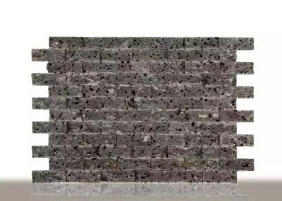 China Grey Basalt Bluestone Natural Stone Mosaic Tile Honed Finish Mosaic Floor Tile For Bathroom for sale