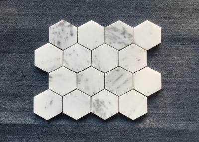 China Oscar White Bathroom Natural Stone Mosaic Tile 10 Mm Thickness For Wall Decoration for sale