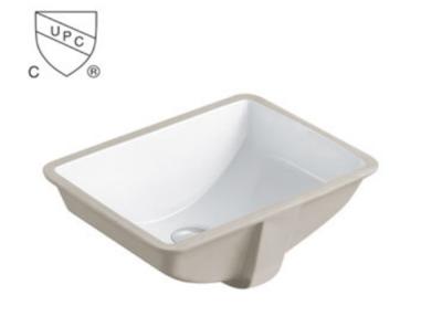 China Ceramic Undermount Sink With Drainer , Rectangle Bathroom Vessel Sink for sale