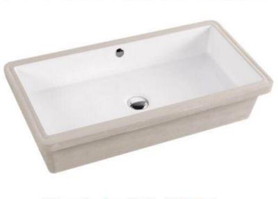 China 203F Long Bowl Ceramic Undermount Vanity Sinks For Vegetables Washing Size 705 X 350 MM for sale