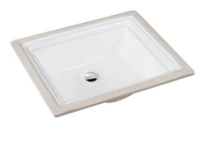 China 520x430x200MM Ceramic Undermount Sink Rectangle Shape With Cleaning Glaze Finish for sale