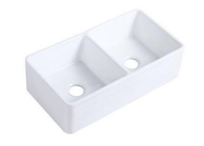 China Large Size Ceramic Double Basin Undermount Kitchen Sink , Undermount Butler Sink for sale