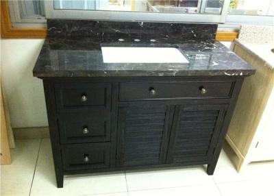 China Black Color 40 Inch Bathroom Vanity Cabinet , Bathroom Sink Cabinets for sale