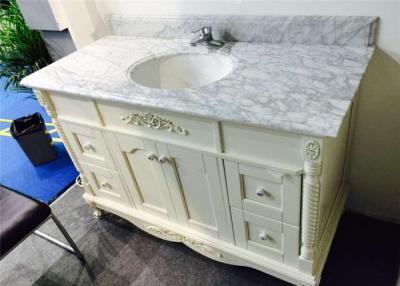 China Angel White 40 Inch Bathroom Vanity With Top , Bathroom Sink And Cabinet for sale