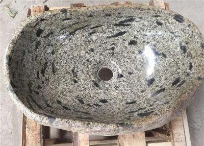 China Multi Color Stone Sink Bowl / Granite Bathroom Sinks Irregular Shape With Polishing Inside Face for sale