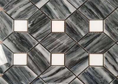 China Hilton Grey Marble Natural Stone Mosaic Tile For Corridor , Anti - Scratch for sale