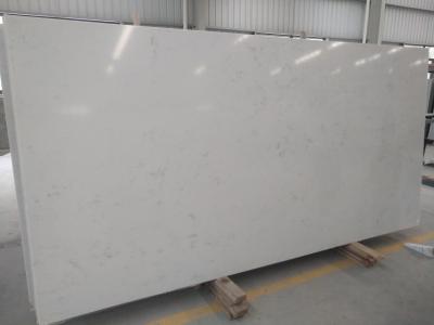 China Carrara White Quartz Table Top Big Slab 3200 x 1600 x 30 or 20 MM Good Density 2.6 g/cm3 for sale