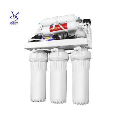 China Hotel BEST 5 Stage 50g Water Filtration System Reverse Osmosis For Homes for sale