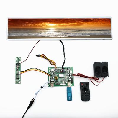 China Wifi lcd advertising media player board support 19 inch BOE DV190FBM-NB0 1920X360 stretched bar screen for sale