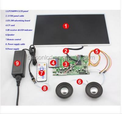 China VGA +AV +LVDS +IR advertising board cable +CF card+ remote control receive cable+power supply +speaker+LP156WH4-TLA1 rated 0 LP156WH4-TLA1 for sale