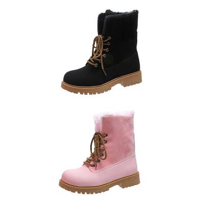 China CUSHIONING 2021 Best Seller Platform Ladies Women Winter Genuine Leather Snow Boots For Women Shoes for sale