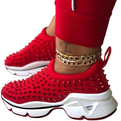 China Fashion trend wholesale zapatillas de mujer women's casual shoes ladies sneakers fashion walking shoes thick bottom leopard print for sale