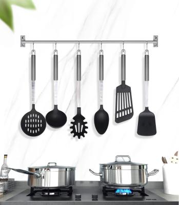 China Stainless Steel Viable Handle Kitchen Accessories Nylon Skimmer Skimmer Spoon for sale