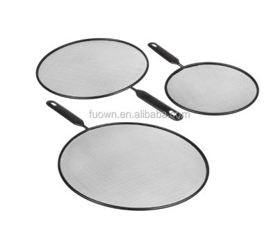 China Sustainable Hot Sale Kitchen Pan Cover Cooking Tool Stainless Steel Oil Splatter Guard for sale