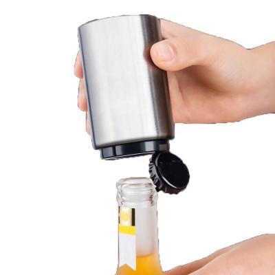 China Viable Portable Beer Opener Stainless Steel Kitchen Beer Openers Bar Automatic Magnetic Wine Opener Tool for sale