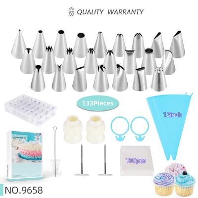 China Disposable Cake Decorating Supplies Kit Baking And Piping Set Butter Decorating Tool Cake Baking Nozzle for sale