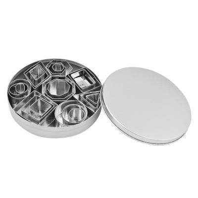 China Sustainable Biscuit Mold DIY Cookie Mold Stainless Steel Stainless Steel Biscuit Printing Set Of 24 Geometric Pattern Bakeware Sets for sale