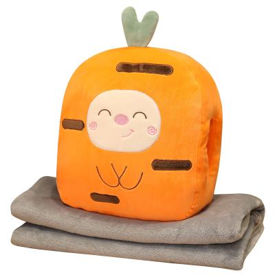 China Popular Wholesale Kids Gift Amazon Fruit Animal Hand Warmer Three-in-One Pillow Cover for sale