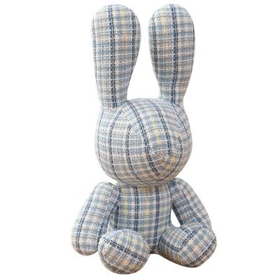 China Kids Gift Factory Wholesale Custom Hot Selling New Design Stuffed Stripe Rabbit Design Baby Soft Plush Toy for sale