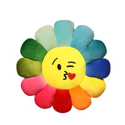 China Wholesale Viable Colorful Sleeping Doll Star Decoration Sunflower Style Flower Soft Sun Pillow for sale