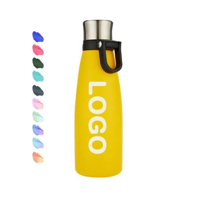 China Sustainable Custom Insulated Water Bottles Subzero Stainless Steel Metal Water Bottle with handle Self cooling water bottle for sale