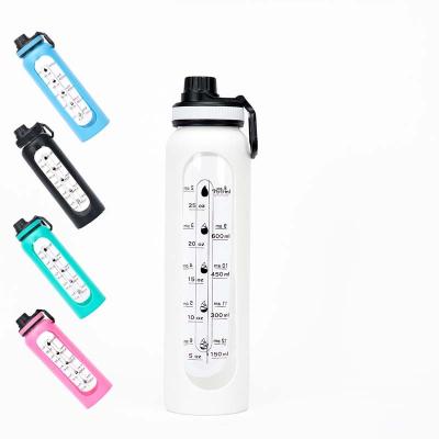 China Sustainable Portable customized large 1000ml personalized design adults glass drinking water bottles for sale