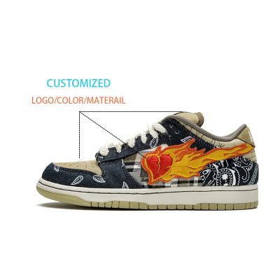 China Fashion trend customer designs new skateboarding shoes ladies shoes sale sneakers women and men skateboarding shoes low top for sale