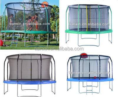 China Galvanized steel+spring+pp kids outdoor strong 12ft trampoline with sadety net for sale