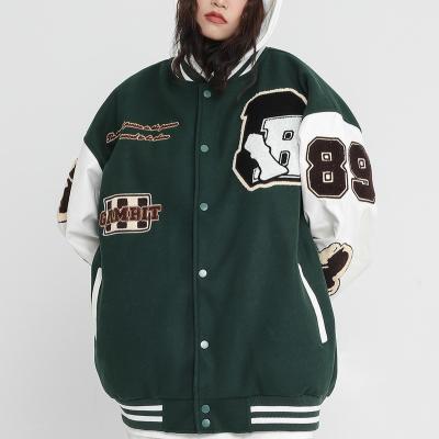 China Fashion QUICK DRY Hot Sale Chenille Baseball Jacket High School Jackets Oversized Punk Uniform for sale