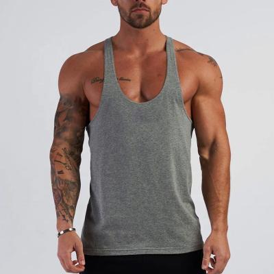 China 2022 Wholesale QUICK DRY custom high quality cotton logo label singlet men's fitness Stringer Vest for sale