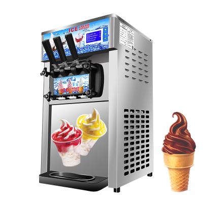 China Commercial Professional Snack Maker Three Flavor Soft Serve Ice Cream Maker Taylor Serve Ice Cream Machine Brave Man for sale