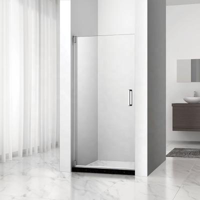 China Modern Stainless Steel And Tempered Glass With Adjust Pivot Hinge Shower Door for sale