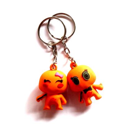 China Custom Promotion Gift Logo Eco-friendly 3D Cartoon PVC Key Chains / Ring Key Chain Toys for sale