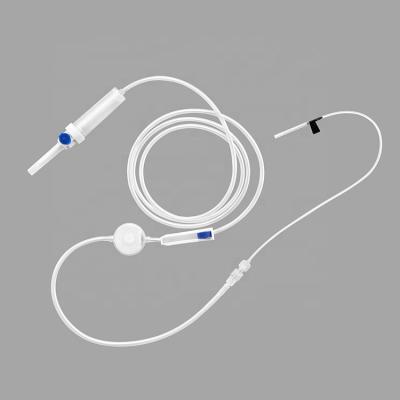 Китай Medical Grade Polyvinylchloride (PVC) Hawkmed Gravity PVC IV Medical Disposable Infusion Giving Set Drip With Precision Filter продается