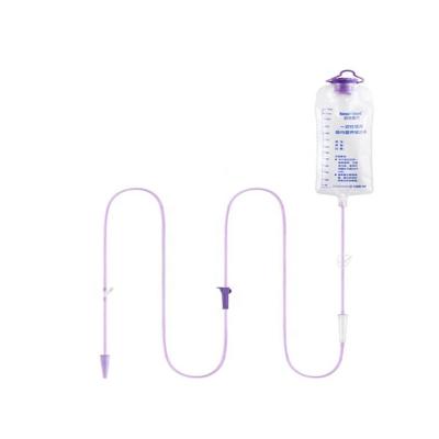 China Hawkmed China Wholesale Disposable Medical Gravity Infusion Feeding Bag Set Belt Type Medical Grade Polyvinyl Chloride (PVC) Enteric for sale