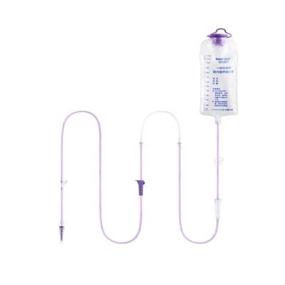 China Hawkmed High Quality Disposable Medical Grade Polyvinyl Chloride (PVC) Medical IV Infusion Set Enteric Feeding Tube Set With Bag Te koop