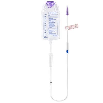 China Hawkmed Nutrition Enteric Feeding Set Medical Grade Polyvinylchloride (PVC) Bag Feeding Pump Set High Quality Enteric Medical Enteric Extender for sale