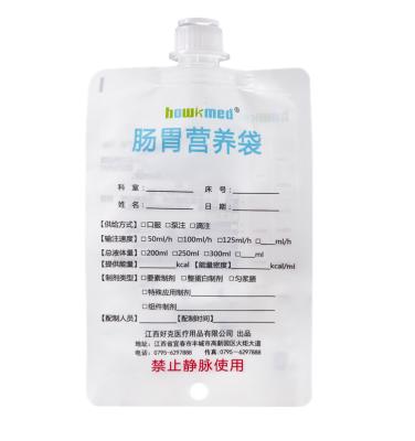 China Hawkmed Comfortable Medical Supplies Sterile Healthy Disposable Enteric Feeding Bag 350ml 500ml Nutrition Gastrointestinal Bag for sale