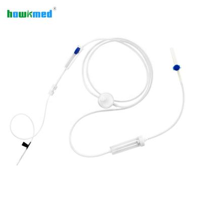 China Veterinary Hawkmed Infusion Tube Medical Supplies Precision Filter Silicon Gravity Infusion Set of Medical Grade Polyvinyl Chloride (PVC) en venta