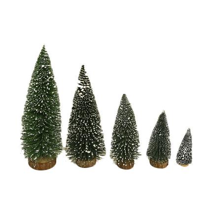 China Mini festival decoration home white snow Christmas tree decorations on the table, pine needle Christmas tree for sale