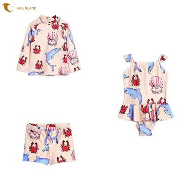 China 3Pcs Breathable Beach Bikini Swimwear Girls' Wholesale Cartoon Pattern Swimwear Cute Swimsuit Children for sale