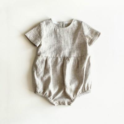 China 2022 Summer Cotton Boy Wholesale Short Canvas Romper Button Long Pants Overall Overalls for sale