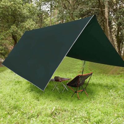 China Camouflage/Field Game BBQ 210T Polyester Fabric Sun Rain Fly Tarp Waterproof Ultralight Camping Fishing Portable Shelter Tent for sale