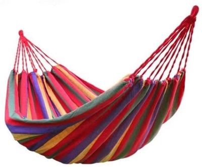 China Durable Single/Double Outdoor Garden Cotton Camping Rainbow Hammock - Perfect for Camping and Outdoors or Garden and Travel for sale